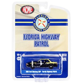 1991 SSP Police Black and Cream Florida Highway Patrol 1/64 Diecast Model Car by Greenlight for Acme 51494