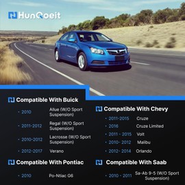 Hunqoeit K750519 2Pcs Front Sway Bar End Links for Buick Allure Regal LaCrosse Verano 10-17/ for Chevy Cruze Volt Cruze Limited Malibu Orlando 10-16/ for Pontiac G6 10/ for Saab 10-11 9-5