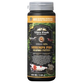 Ultra Fresh Shrimp Food, High Protein, Rich in Vitamins for Crystal, Caridina and Small Tropical Shrimp 4.94oz