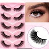 5 Pairs of 10pcs Cat Eye Eyelashes - Fluffy Natural