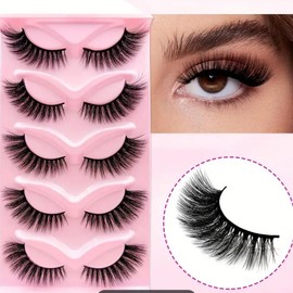5 Pairs of 10pcs Cat Eye Eyelashes - Fluffy Natural False Eyelashes Extension Makeup - Lash Extensions, Cosmetic Eyelash Extension Eyelash Extensions
