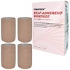 自着性バンテージ 7.5cm×4.5m 4巻入エラスチックバンテージ 弾性包帯 伸縮性包帯 厚手トワテック 自着性テープ 包帯 自己粘着包帯 柔軟な包帯