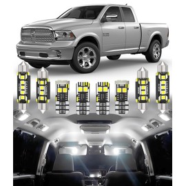 BMT xms Car Interior LED Light Replacement for DODGE Ram 1500 2500 3500 2009-2018,6000K Super Bright Interior Light Bulbs Package, 16pcs