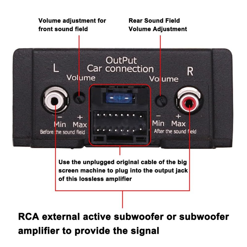 GoolRC 4-Channel Full-Range Amplifier, 80Wx4 Audio Modification Power Amplifier Digital