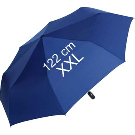 XXL Pocket Umbrella with Automatic Open/Close - Full Class - 122 cm Large Roof, blue, Pocket umbrella XXL
