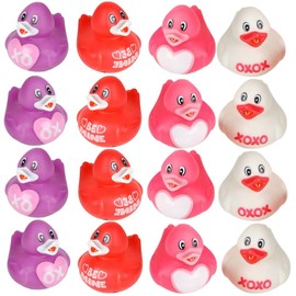 Valentines Rubber Ducks 12 Valentines Day Party Favors Rubber Ducks (2 inch) Valentines Gift (Valentines)