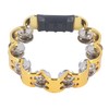 Tambourine Double Row Floral Design Percussion Jingles Hand Instrument for