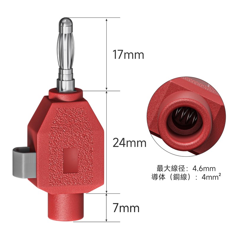 Cleqee 20pcs 4mm Banana Plug Clip On Plug Fast Connect