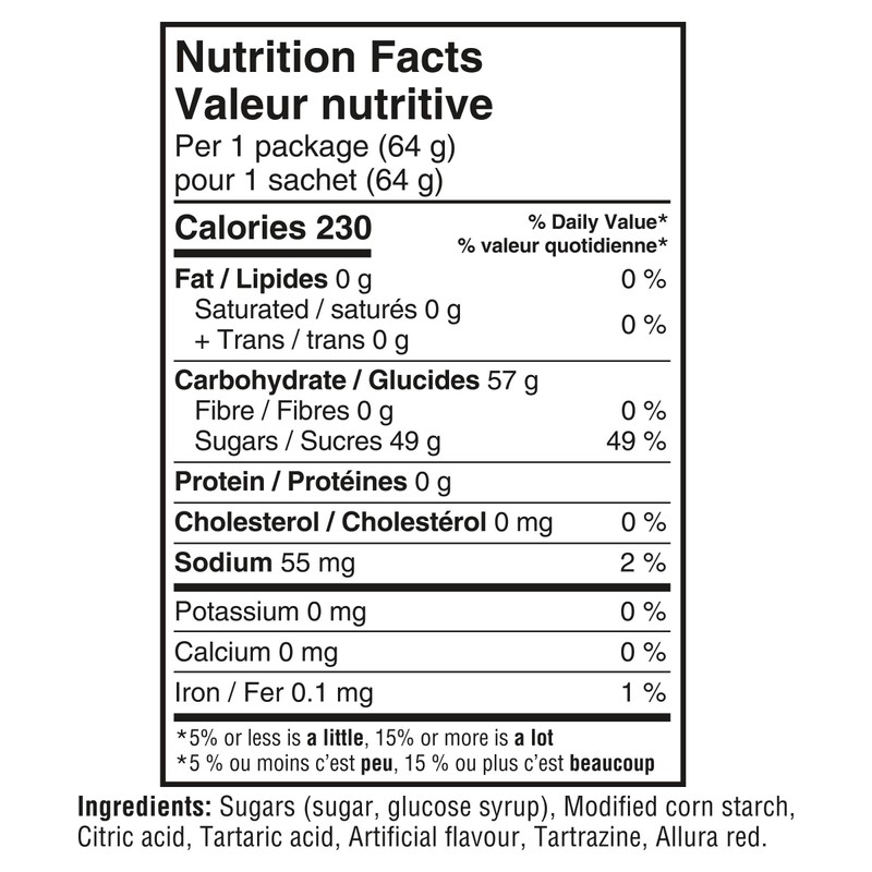 Maynards Fuzzy Peach Candy, 64g (Pack of 18) (Imported from