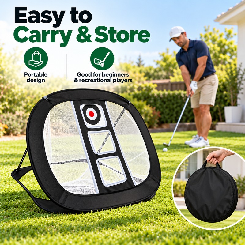 Portable Golf Chipping Practice Net – Pop-Up Foldable Short Game
