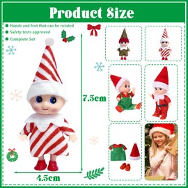 Christmas Baby Elf Dolls for Girls Boys,2pcs Cute Little Elfs Twins Tiny Christmas Dolls Elf Accessories,Small Elf Baby Doll Novelty Toys,Mini Christmas Baby Elves for Kids Gift Xmas Stocking Stuffers