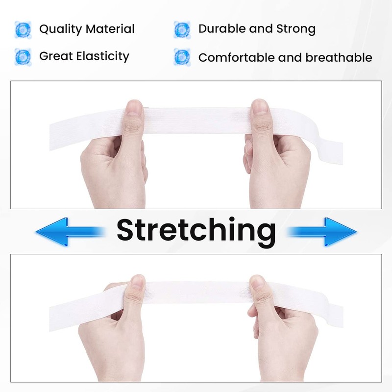 Trimming Shop 50mm (2 Inch) Wide Flat Elastic Band, Stretchable