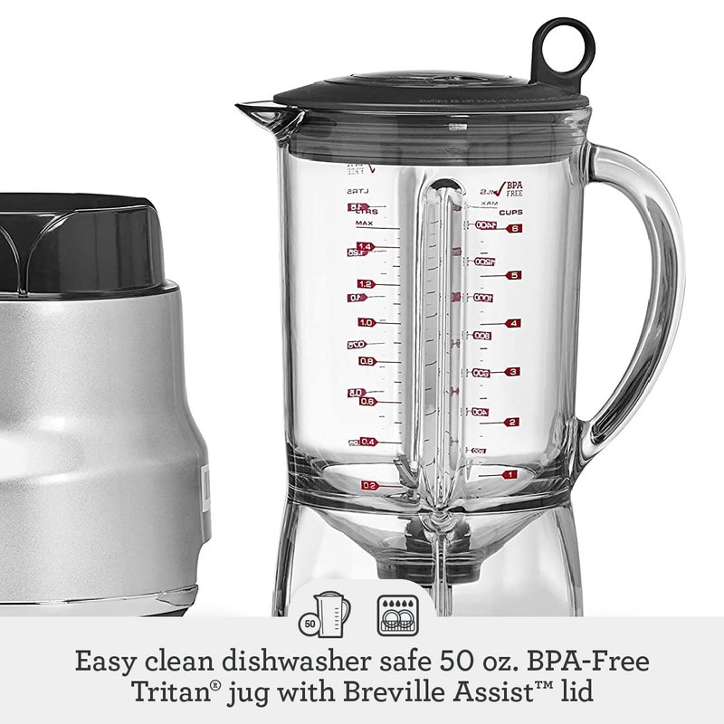 Breville Fresh and Furious Blender, Silver, BBL620SIL