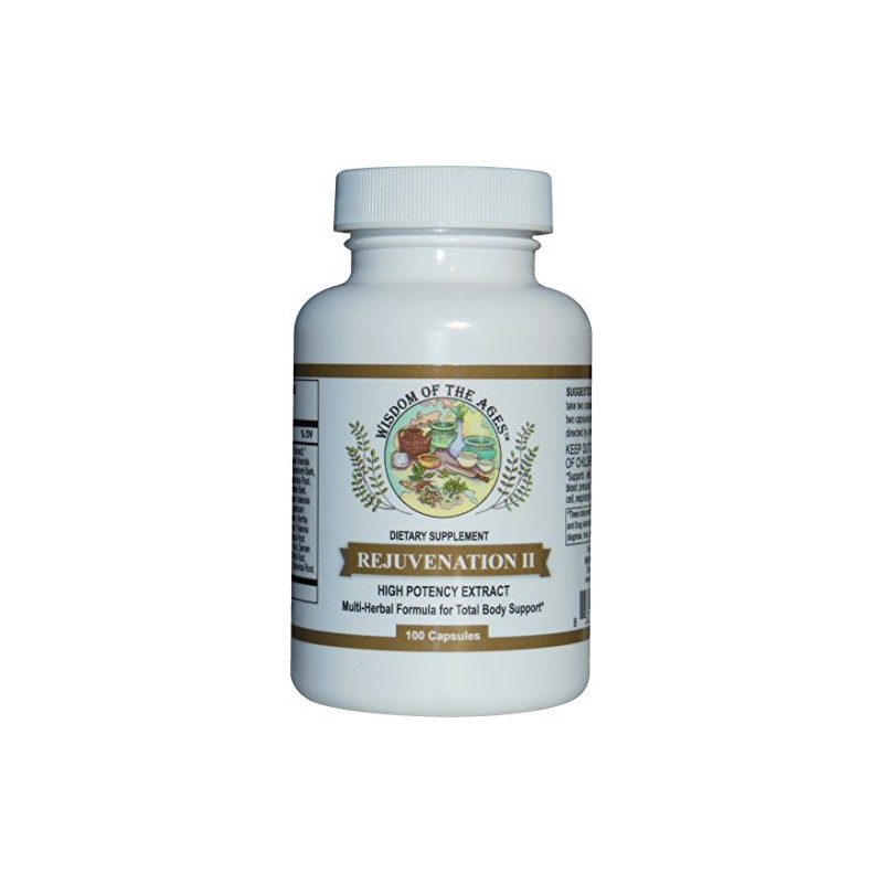 REJUVENATION II Multi-Herbal Supplement for Total Body Support! 100 Capsules