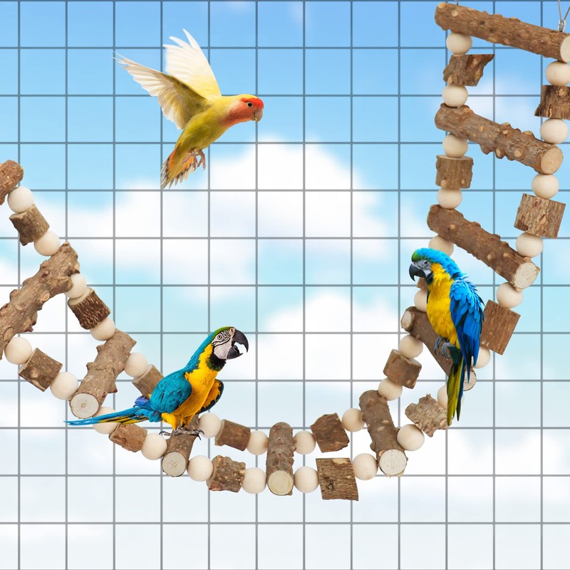 Bird Parrot Ladder Bridge Toy, Bird Swing Toy, Natural Pepper