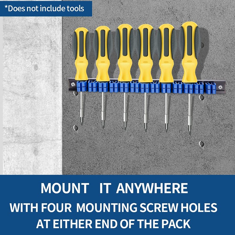 3-H Screwdriver Organizer, 4 pcs Pegboard Screwdriver Holder,Newly Opened Mold