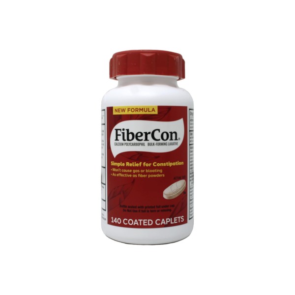 Fibercon Fiber Therapy For Regularity with Calcium Polycarbophil (140-Count Caplets)