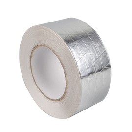 Glass Fiber Cloth Aluminum Tape Silver, Reinforced Self-Adhesive Heat Reflective Tape, Heat Jacketing Insulation Resistant High Temperature HVAC Tape, Metal Repair Duct Tape (2.36inch x 82ft)