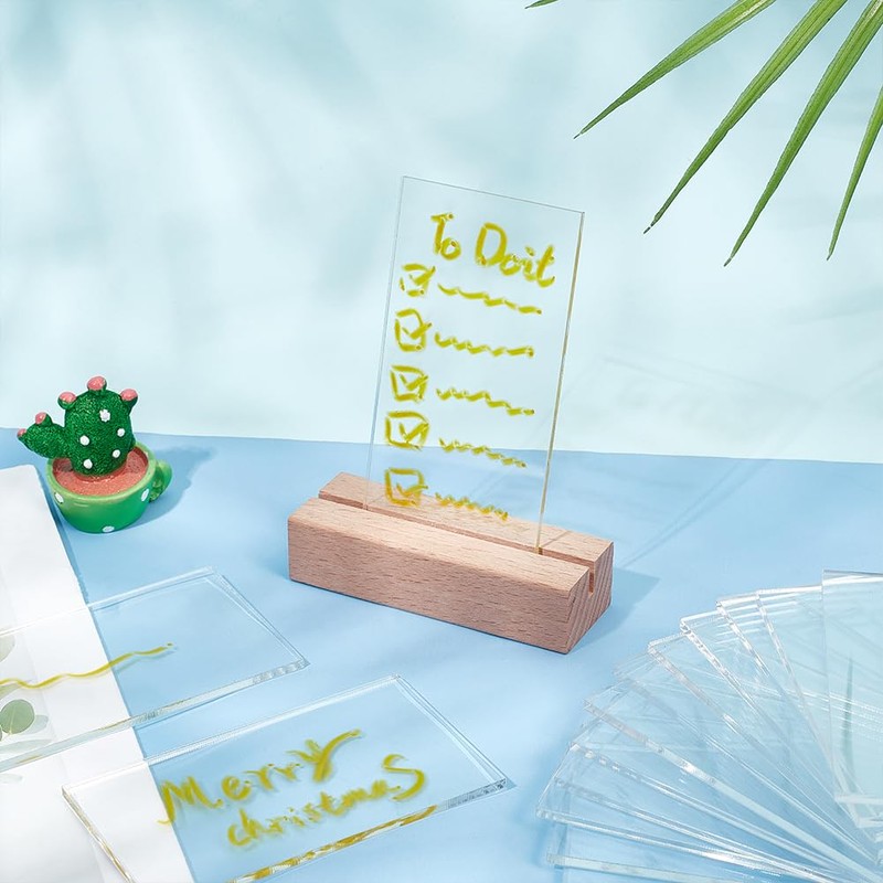 BENECREAT 20pcs Clear Acrylic Sheet 3 mm Thickness 90 x