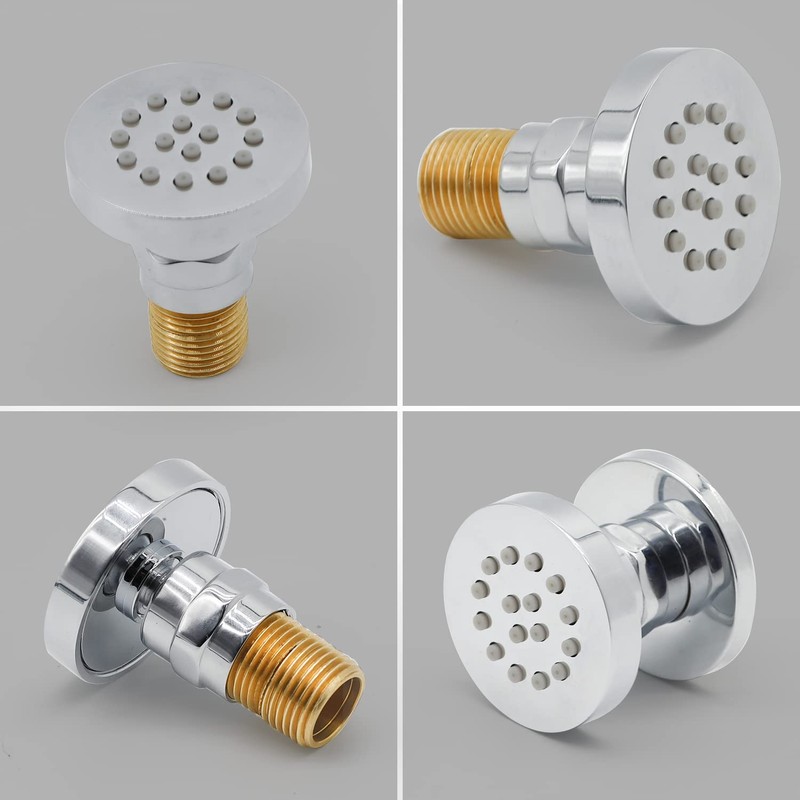 HOMEDEC 2inch Brass Shower Body Sprayer Jets Shower Head, Valve