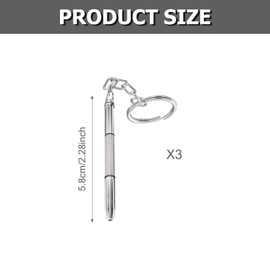 3 Pcs Sunglass Glasses Repair Tool Kit with Keychain,Multifunction Sunglasses Screwdriver,Multifunction Eyeglass Screwdriver,Glasses Screwdriver Mini Hand Tool for Eyeglass Screwdriver Watch Repair