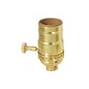B&P Lamp® Brass Turn Knob Sockets, Unfinished Brass, 3-Way Function,
