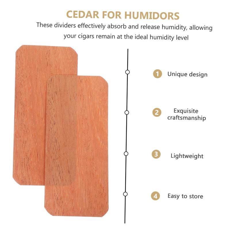 Beavorty Pcs Spanish Cedar Sheets Humidor Decorative Strips Box Accessories