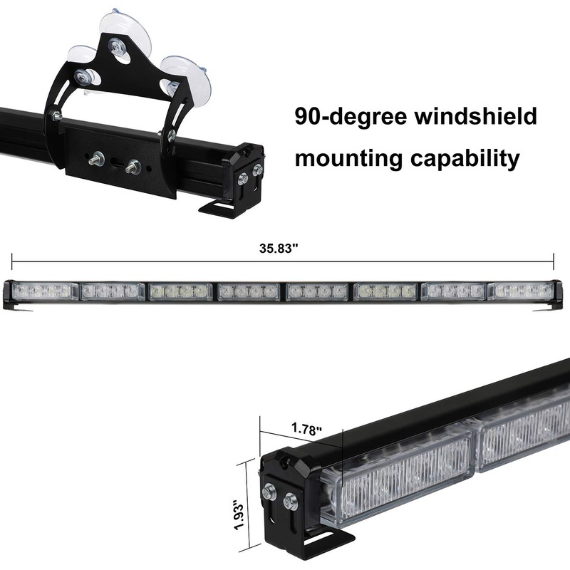 ASPL 36" 32LED Traffic Advisor Light Bar Warning Emergency Strobe