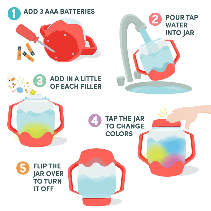 Glo Pals Play Pack Bundle with Sensory Play Jar, Water-Activated