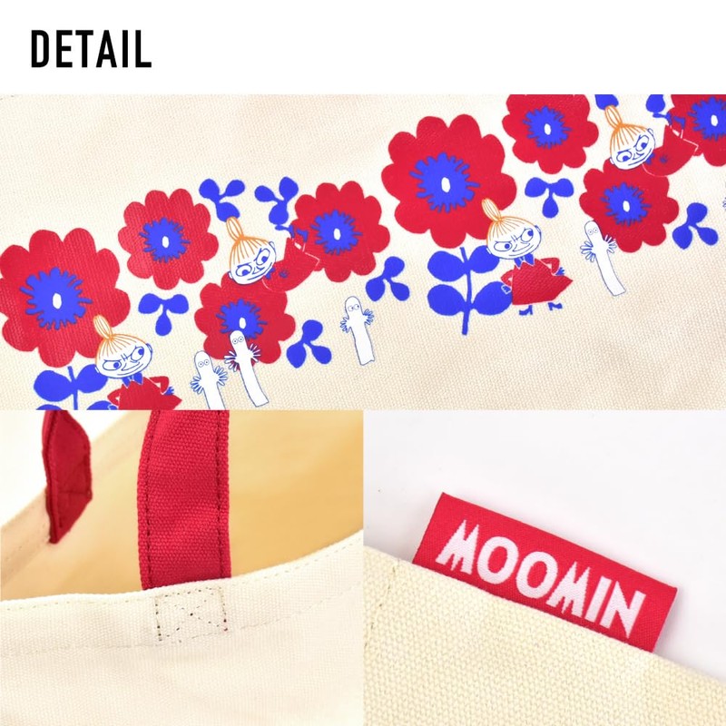 Moomin Tote Bag, Canvas, Small, Canvas, Natural, Walk Bag, Lunch