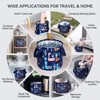Navy Blue Collapsible Print Foot Soak Tub 15L Travel Feet