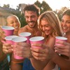 YANGTE 60 Pieces Pink Paper Cups Disposable Party Cups Biodegradable