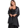TONGFANTFL Shawls and Wraps for Evening Dresses Satin Women Long