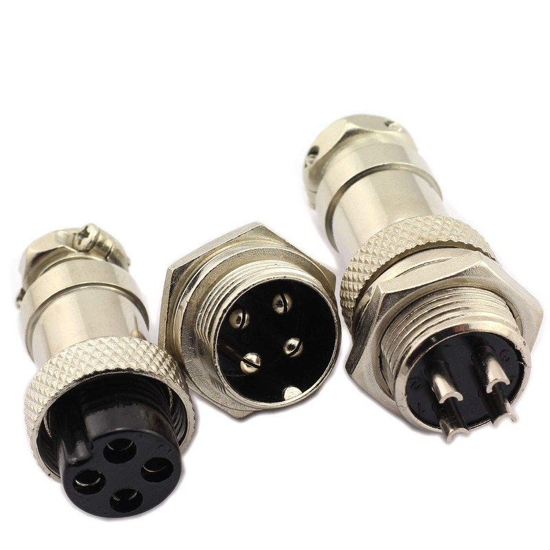 DGZZI 5Pairs GX16 4Pin Male Female Circular Aviation Connector Plug