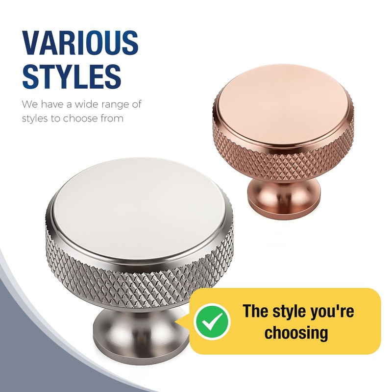 JOY DECOR 30 Pack Stainless Steel Kitchen Cabinet Hardware Knobs