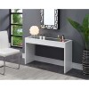 Convenience Concepts Northfield Mirrored Console Table in White Wood Finish