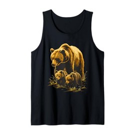 Mama Bear With Two Cubs Tank Top