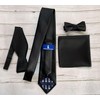 KissTies Satin Tie Set Solid Ties Mens Necktie + Pocket