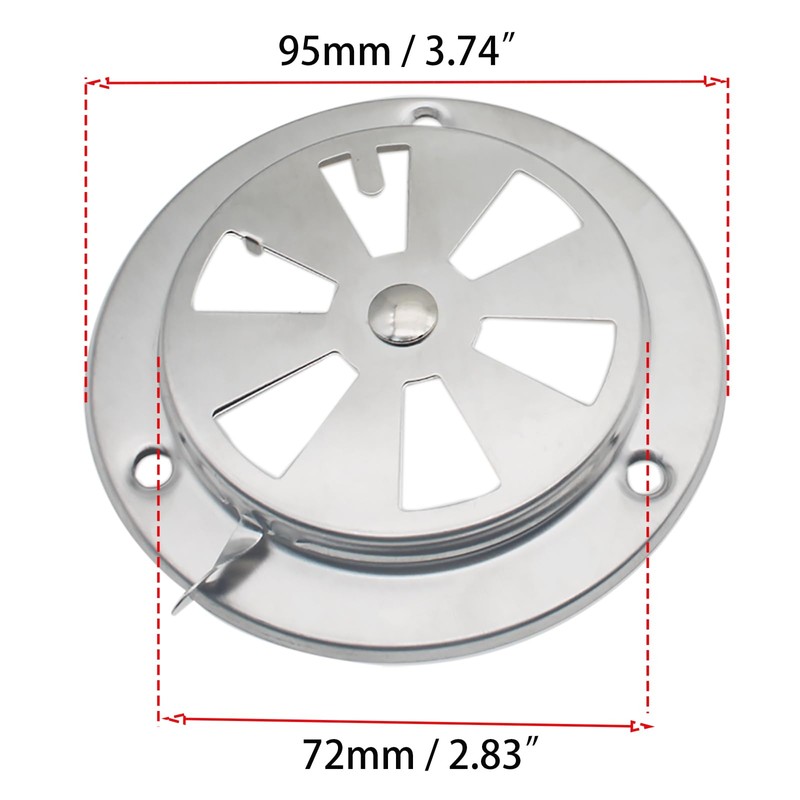 OZXNO 2 Pcs BBQ Smoker Air Vent Set Stainless Steel