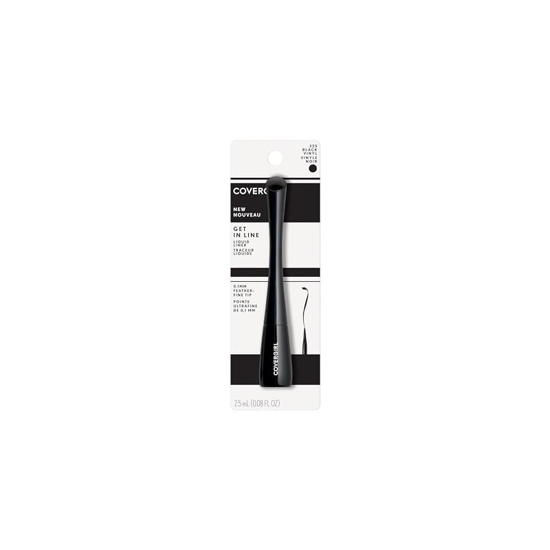 CoverGirl Delineador Líquido Get in Line, Black Vinyl, 2.5 ml