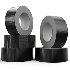 SWRT 9 Mil 5-Pack Black Heavy Duty Duct Tape Strong Adhesive, 2 in x 30 YD (Total 150YD) Duct Heavy Duty Waterproof All Weather Black Duct Tape No Residue Sealing & Patching for Indoor&Outdoor Repair