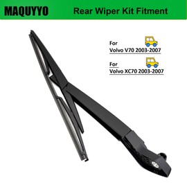 Rear Windshield Wiper Arm Blade Set Replacement for Volvo XC70 V70 2003-2007, MAQUYYO Rear Windshield Wiper Blade Arm Kit Replace 8662751, 81432751