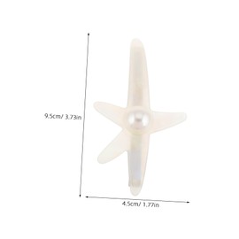 FOMIYES Sea Star Hair Clip Secure Spring Design Acetate Pearl Hair Accessory for Weddings Parties and Daily Wear Non-slip Easy to Use
