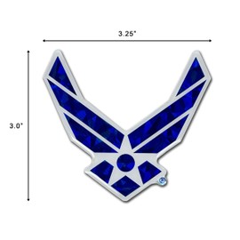 Elektroplate US Air Force Wings Reflective Decal 3.25” x 3.0” | Sticker Decal for Cars, Trucks, Coolers, Laptops, and More