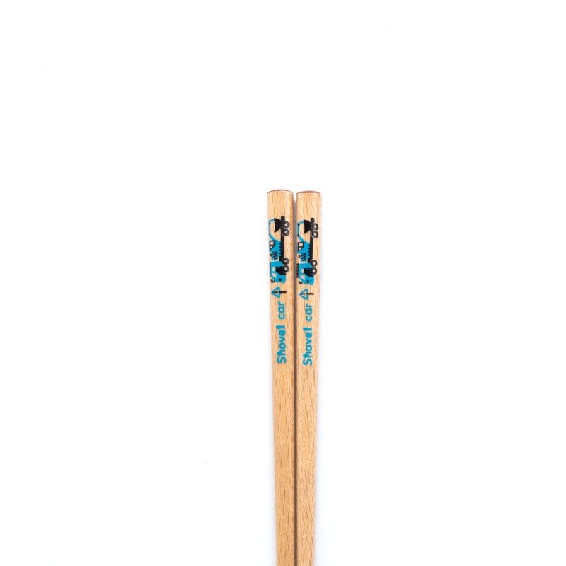 Wakasa Lacquer 264253 Children's Chopsticks, Shovel Car, 6.5 inches (16.5