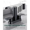 Matte Black Bathroom Sink Faucet - HEISOK 4 Inch Waterfall