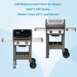 BBQration Grill Parts for Weber Spirit II Grill Replacement Parts, 7635 Flavorizer Bars, 69785 Grill Burner and Heat Deflector for Weber Spirit 2 Grill Parts, for Weber Spirit E210 E220 S210 S220