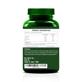 Herbal Magic Magnesium with Vitamin C, B6 & Zinc (90 Capsules) – Vegan Food Supplement for Immunity, Muscle Function & Energy Support