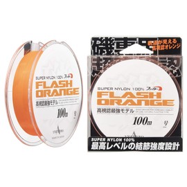 YAMATOYO Fighter Nylon Line, Flash Orange, 328.4 ft (100 m), No. 2, Flash Orange
