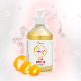 Verana Massageöl Anti Cellulite öl, Naturkosmetik für alle Hauttypen, Anticellulite, Wirksam bei Programmen zur Körperformung, macht die Haut glatt, fest und straff, Aromatherapie (500 ml)